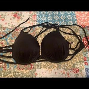 38DD Black strappy push up swim
